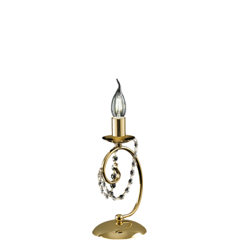 Lámpara De Mesa Magda De 1 Luz De Hierro Dorado H.27 Ø13 Bl146-lt-or