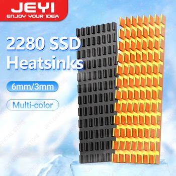 JEYI M.2 SSD disipador de calor enfriador de aluminio radiador NVMe multiversión con almohadilla térmica, papel antipolvo para PS5/PC/portátil M2 2280 SSD
