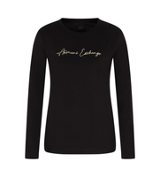 ax armani exchange para mujer xw001456af10356mc021 camiseta marca negro l casual algodon manga larga