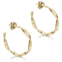 jorge revilla pendientes pendientes aro espiral de plata con bano de oro 18k para mujer