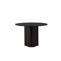mesa de comedor redonda de madera para 4 personas - negro