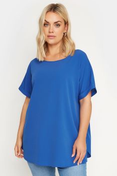 Yours Camiseta Amplia Azul Cobalto, Mujer Curvy Y Tallas Grandes, Yours