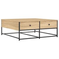 mesa de centromesa auxiliarmesa de cafe madera de ingenieria roble sonoma 100x99x40 cm