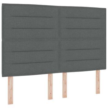 Cama Tapizada 193x144x128 Cm Poliéster - Gris