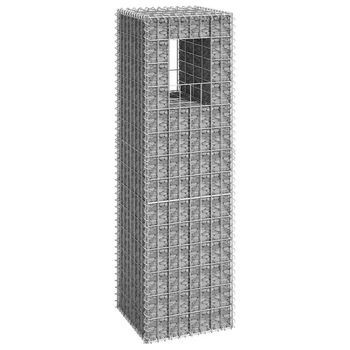 Cesta Poste De Gaviones | Gavión Para Piedras | Gavión Decorativo De Hierro 40x40x140 Cm Cfw215439
