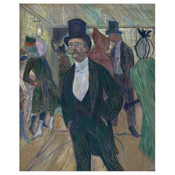 Legendarte - Cuadro Lienzo, Impresión Digital - Monsieur Fourcade - Henri De Toulouse-lautrec - Decoración Pared Cm. 60x75