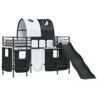 cama individual  estructura de litera para ninos negro 75 x 190 cm metal