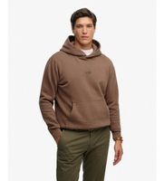 superdry para hombre m2014442a sudadera con capucha micro logo marron l casual algodon