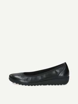 CAPRICE Ballerina, black, made of Leather with Wedge heel, Size 41
