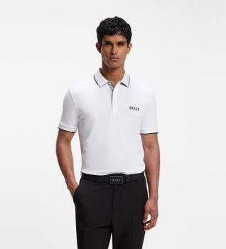 BOSS para hombre. 50469102 Polo Paddy Pro blanco (L), Casual, Algodón, Manga corta