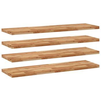 Estante Flotante 4 Uds Madera Acacia Acabado Aceite 120x40x4 Cm Vidaxl