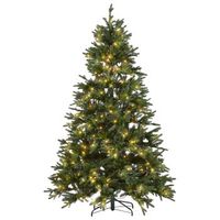 arbol de navidad verde 210 cm sintetico artificial preiluminado ramas fiddle