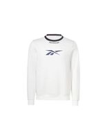 sudadera de fitness reebok identity arch logo fleece blanca hombre