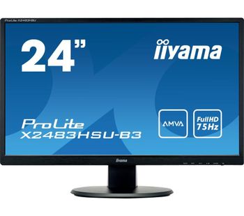 IIYAMA ProLite X2483HSU-B3 Full HD 24” LCD Monitor - Black, Black