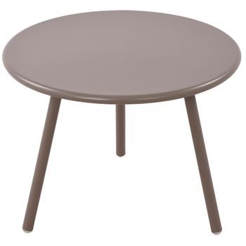 Mesa De Salón Minot Plástico Gris Topo Ø 60 Cm Clp