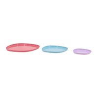 juego de 3 bandejas de forma organica en hierro