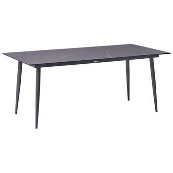 Mesa De Conferencia Con Tablero De Hpl Y Estructura De Aluminio Resistente Oficina Gris Oscuro Tolentino