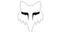 pegatinas fox head3 8 cm blanco