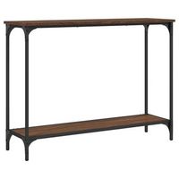 mesa consola madera de ingenieria marron roble 101x305x75 cm vidaxl