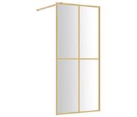 vidaxl mampara puerta de ducha vidrio transparente esg dorado 80x195cm