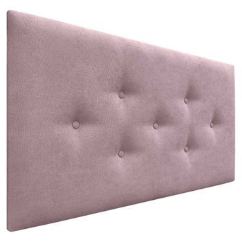 Dhome Cabecero De Tela Acualine Con 3 Hileras Intercaladas De Botones Y Patas Cabezal Tapizado Cama Lujo(salmón, 90cm)