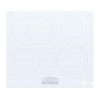 Placa inducción Bosch PIF612BB1E 60cm 7400W Blanco, 4 zonas, Control táctil, PowerBoost
