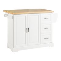 isla de cocina con tablero extensible mdf blanco