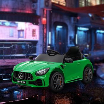 Coche Eléctrico Para Niños Mercedes-benz Amg Gtr Verde Aiyaplay