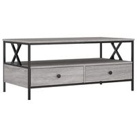 mesa de centro madera de ingenieria gris sonoma 100x51x45 cm