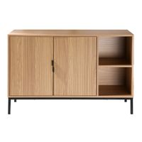 aparador 2 puertas l110 cm - efecto madera ranurada