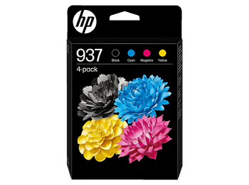 Cartucho de tinta - HP Original 937 CMYK, Negro, Cian, Magenta, Amarillo, 6C400NE