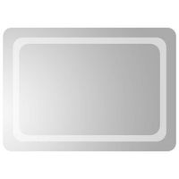 espejo de bano led transparente 70 x 50 cm vidrio templado vidaxl