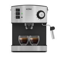 cafetera semi-automatica solac taste classic m80 inox 16 l 20 bares con vaporizador