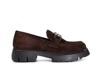 mocasin de mujer en ante con bocado dark brown 37