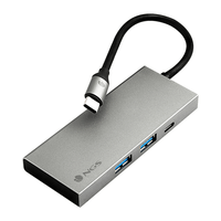 adaptador multipuerto usb-c wonderdock4pro d aluminio que incluye usb 30 usb-c con carga pd hdmi