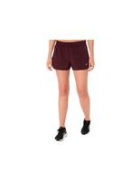 pantalones de running asics core split short mujer rosa oscuro