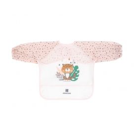 Babero ?VA de manga larga con recogemigas Savanna Rosa