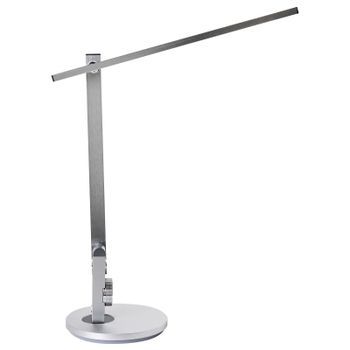 Lámpara De Escritorio Led Para Oficina Con Brazo Giratorio Ajustable Regulador De Intensidad Con 10 Posiciones Y Temporizador Plateado Cetus