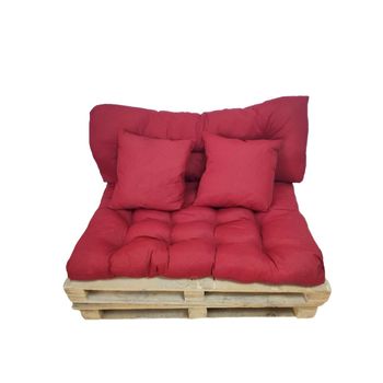 REINO MANSIDI - Juego de Cojines para Palets - Asiento y Respaldo + 2 Decorativos - Fácil de Limpiar - Relleno de Calidad - Fabricado en España