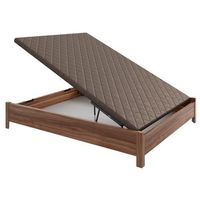 canape abatible arcon de madera con patas y tirador embutido altura 34 cm - bellota - 135x200 cm