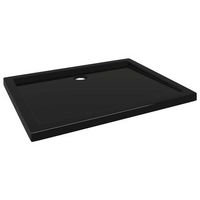plato de ducha rectangular negro abs 80x100 cm vidaxl