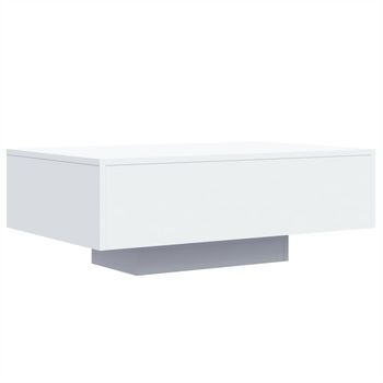 Mesa De Café - Mesa De Centro Con Luces Led Blanco 85x55x31 Cm