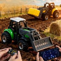 trasped hg4-330514515 rtr 164 24g rwd mini alloy rc car farm truck tractor trailer led light three speed support app