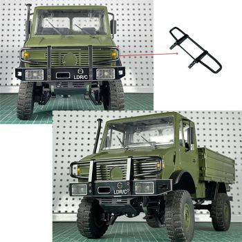 LDR/C LDP06 1/12 Coche RC Unimog 435 actualizado Protector de parachoques superior delantero de metal LP0004 Repuestos d