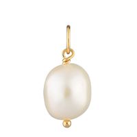 gold plated baroque pearl charm