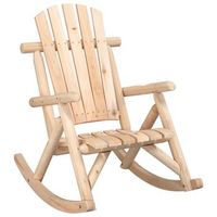 silla mecedora de jardin  silla de exterior  sillon madera maciza abeto 69x96x101 cm