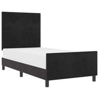 cama tapizada 207x93x128 cm  - negro
