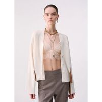 liu jo chaqueta de punto cardigan color block en lana para mujer