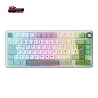 teclado mecanico con cable rk r75 royal kludge 80 teclas 80 junta retroiluminado rgb teclado para juegos intercambiable en caliente con teclas mda pbt