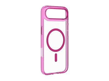 Funda móvil - CellularLine ICONIC MAG, Para iPhone 17 Air, Ultrarresistente, MagSafe, Rosa y Transparente